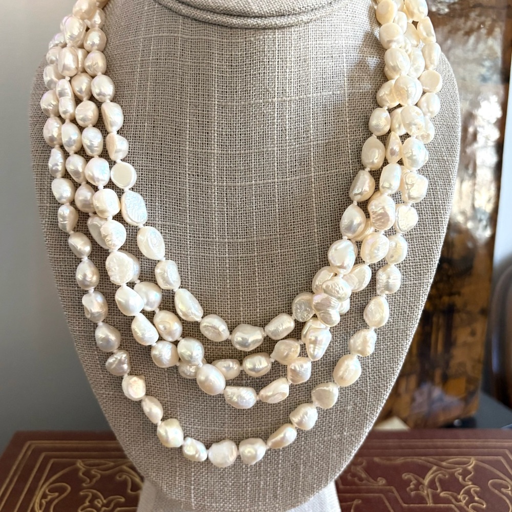 Freshwater Baroque Pearls over 78 inches long Flapper style